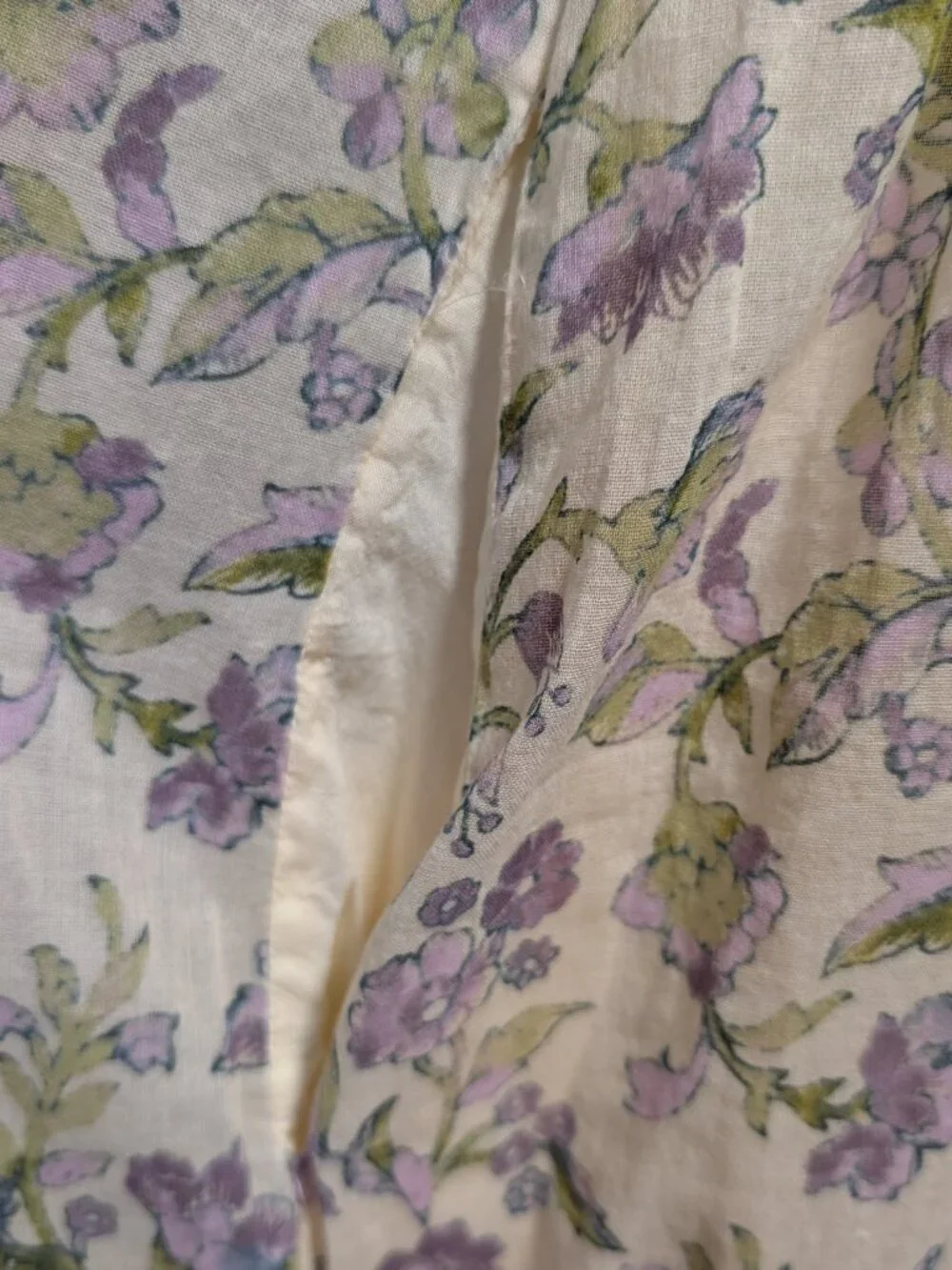 Free People Womens Sz S Endless Afternoon Purple Floral Puff Sleeves Mini Dress